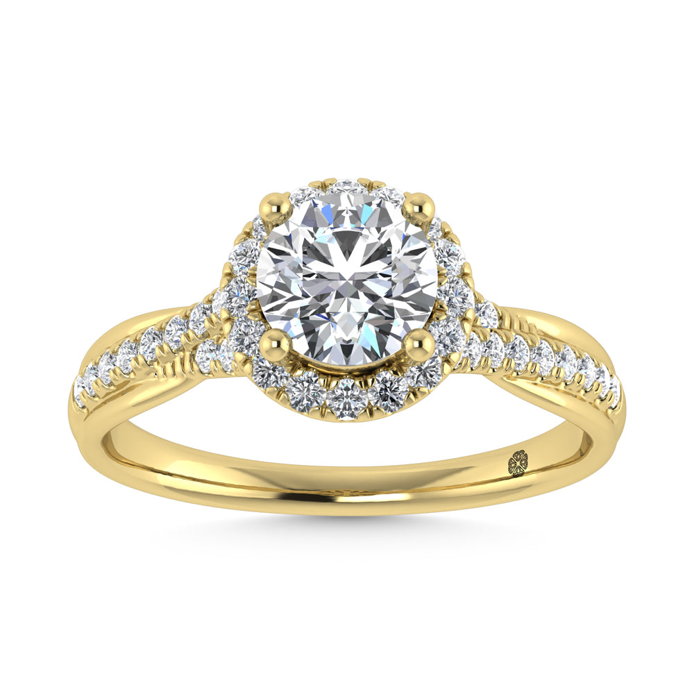 10K Yellow Gold Lab Grown Diamond 1 1/4 CT Engagement Ring