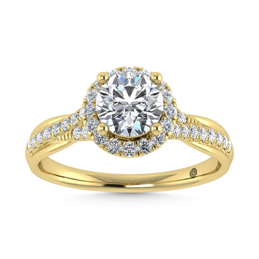 10K Yellow Gold Lab Grown Diamond 1 1/4 CT Engagement Ring