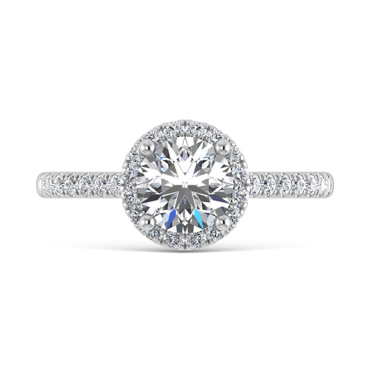10K White Gold Lab Grown Diamond 1 1/4 CT Engagement Ring