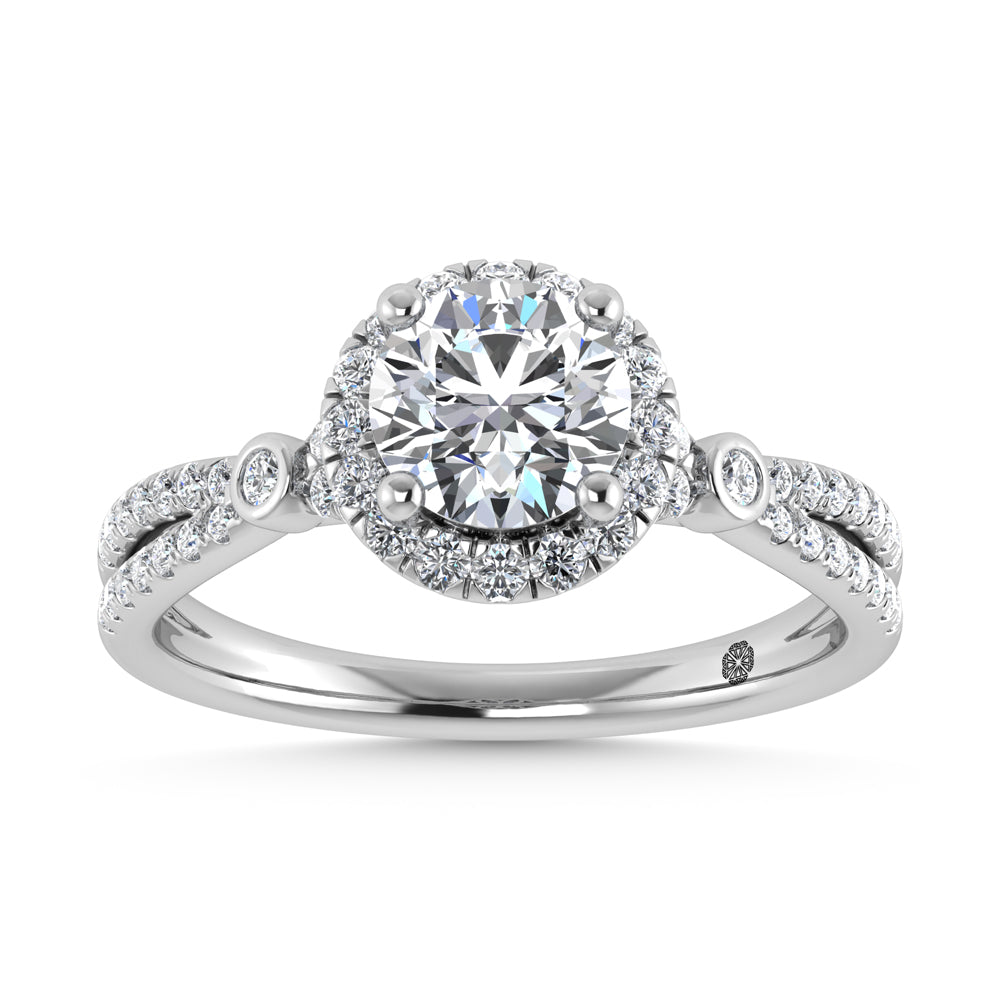 10K White Gold Lab Grown Diamond 1 1/4 CT Engagement Ring