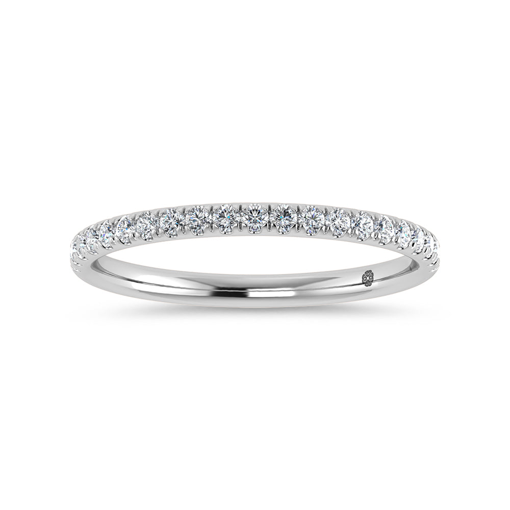 10K White Gold Lab Grown Diamond 1/4 CT Wedding Band