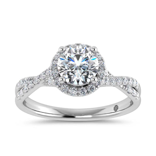 10K White Gold Lab Grown Diamond 1 1/4 CT Engagement Ring