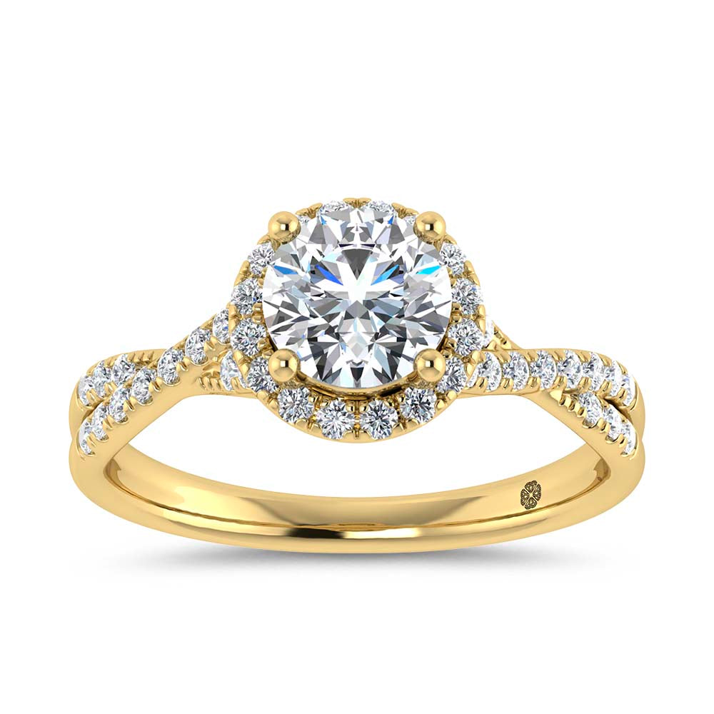 10K Yellow Gold Lab Grown Diamond 1 1/4 CT Engagement Ring