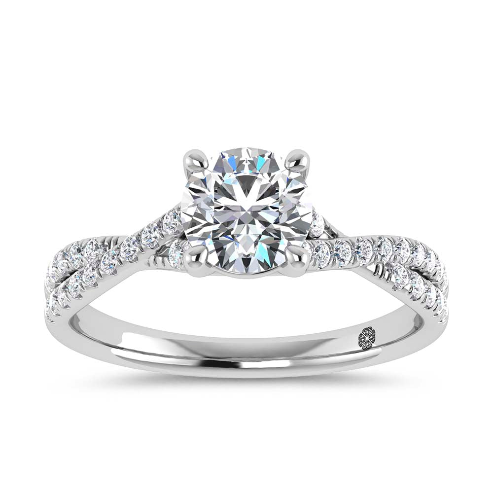 10K White Gold Lab Grown Diamond 1 1/4 CT Engagement Ring