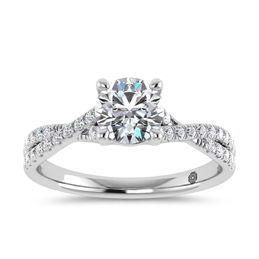 10K White Gold Lab Grown Diamond 1 1/4 CT Engagement Ring