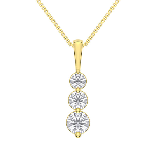 10K Yellow Gold Lab Grown Diamond 1/2 CT Fashion Pendant