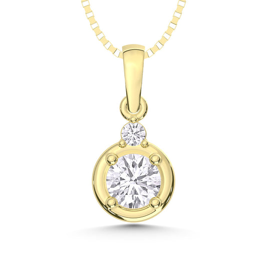 10K Yellow Gold Lab Grown Diamond 1/4 CT Fashion Pendant
