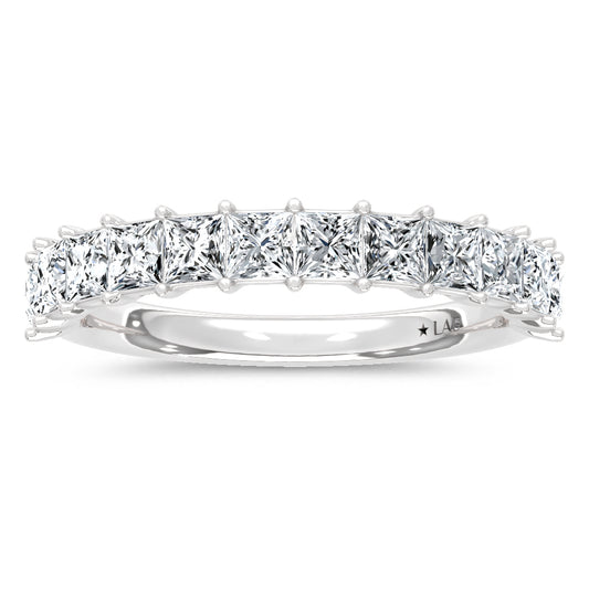 14K White Gold Lab Grown Diamond  1 3/4 CT Princess Band