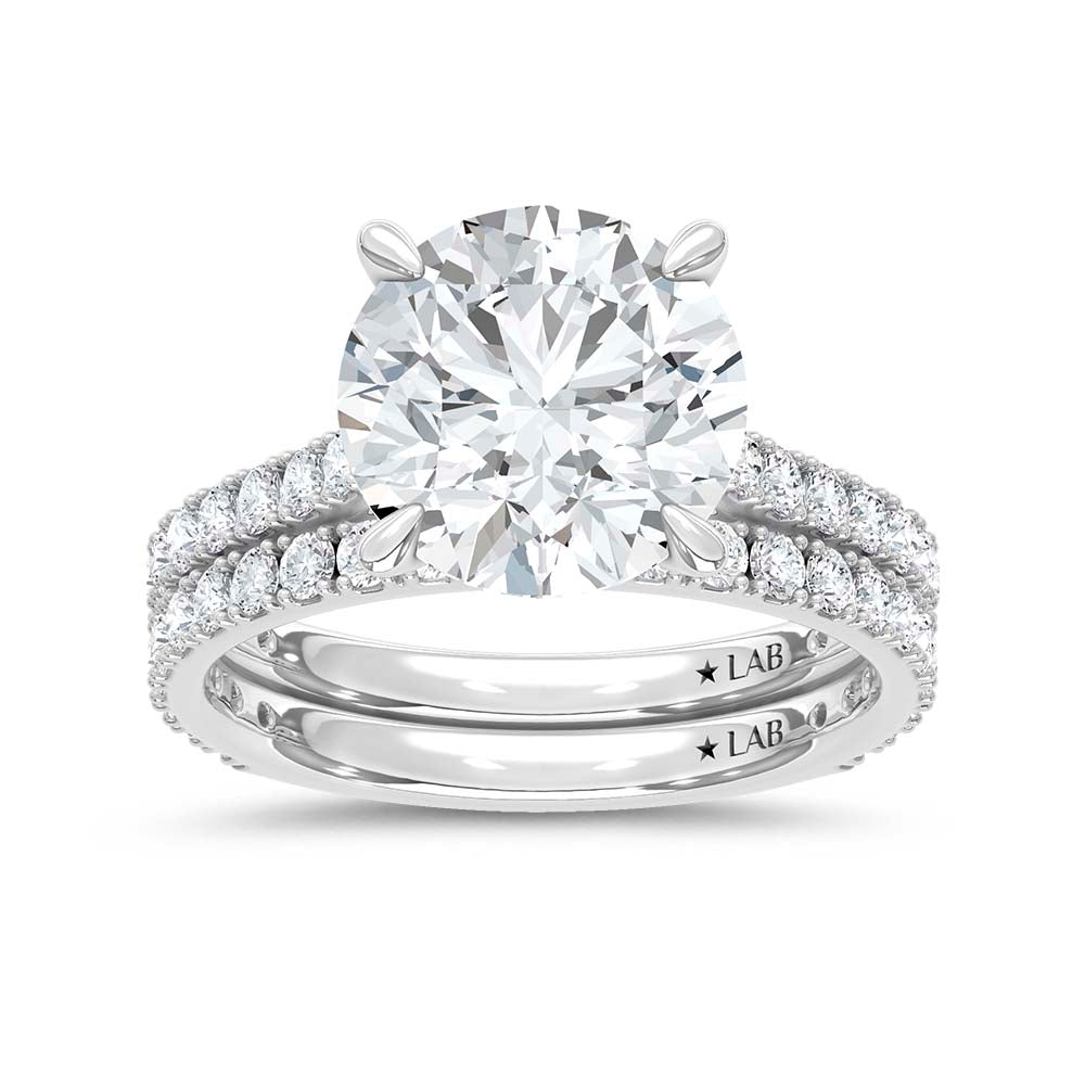 14K White Gold Lab Grown Diamond 5 1/2 CT Bridal Ring