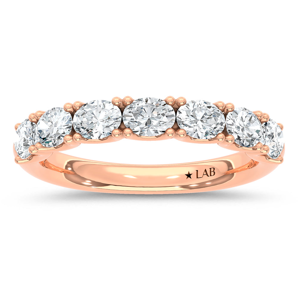14K Rose Gold Lab Grown Diamond 1 CT Band