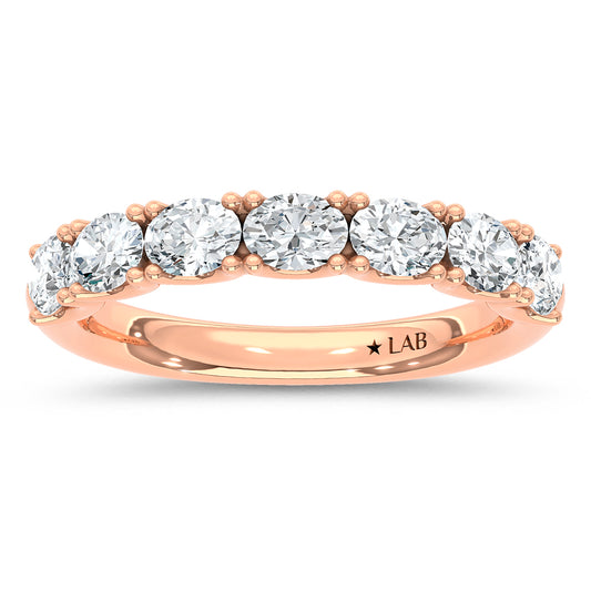 14K Rose Gold Lab Grown Diamond 1 CT Band