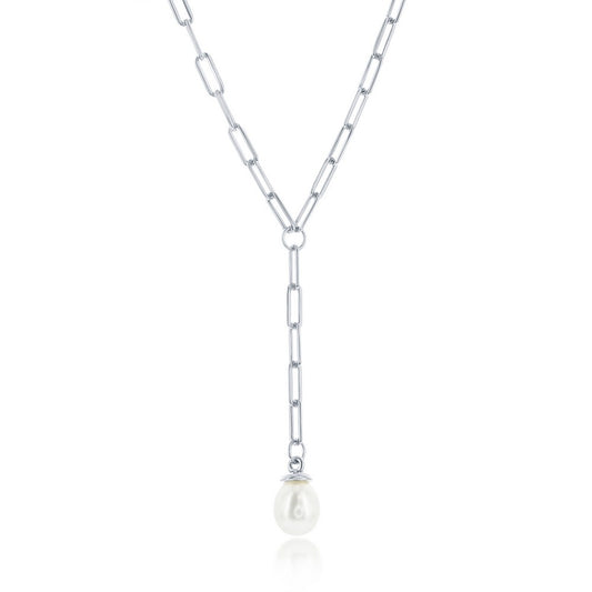 Sterling Silver, FWP Paperclip Necklace