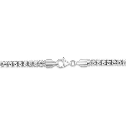 Sterling Silver, 5mm D-C Ice Chain - Rhodium Plated