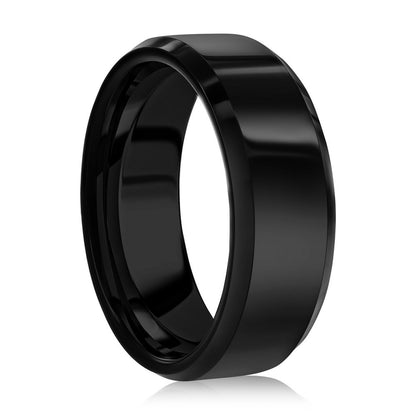 Polished Black 8mm Tungsten Ring