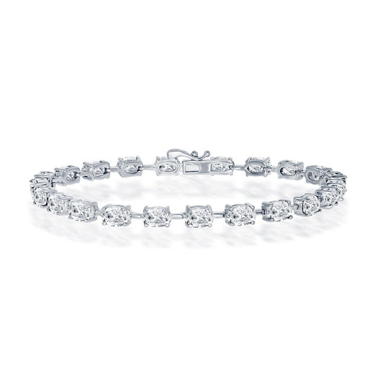 Classic Of New York white topaz tennis bracelet featuring elegant sparkling stones in a polished setting