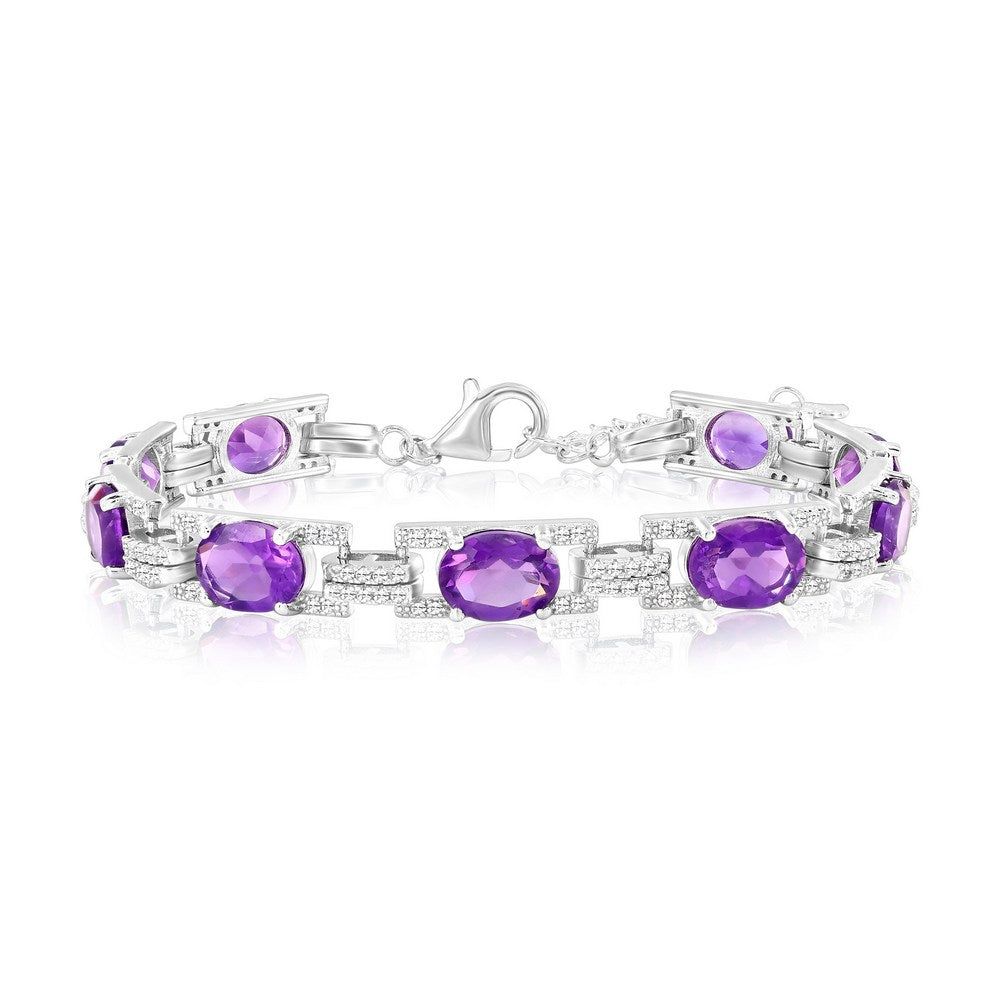 Classic Of New York amethyst and white topaz bracelet featuring elegant purple gems and sparkling accents